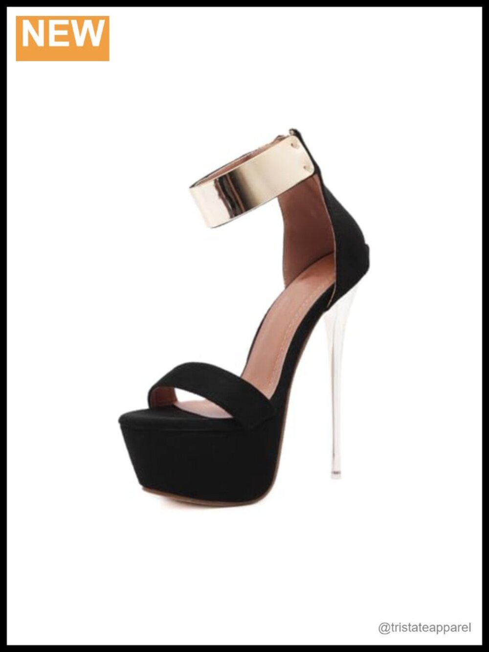 Sexy Platform Heeled Sandals 6.3" Stiletto Open Toe Faux Leather Pumps